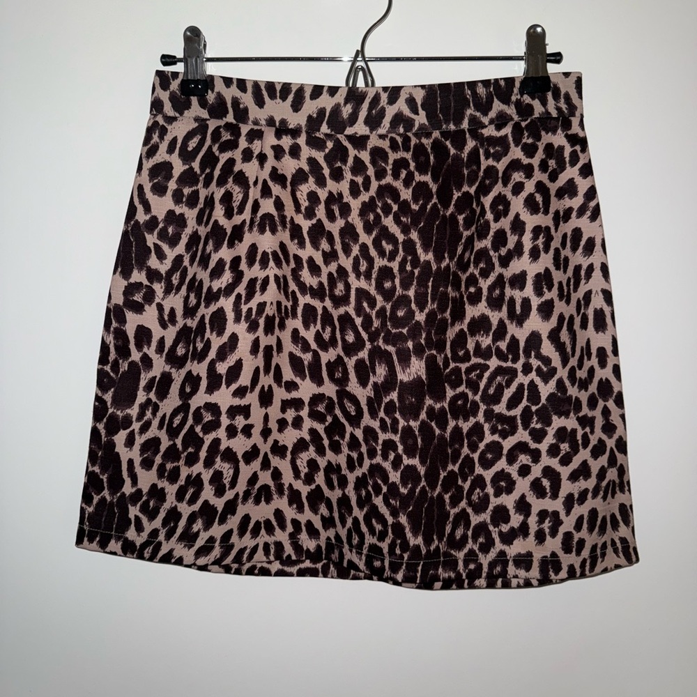 Leopard Print Mini Skirt